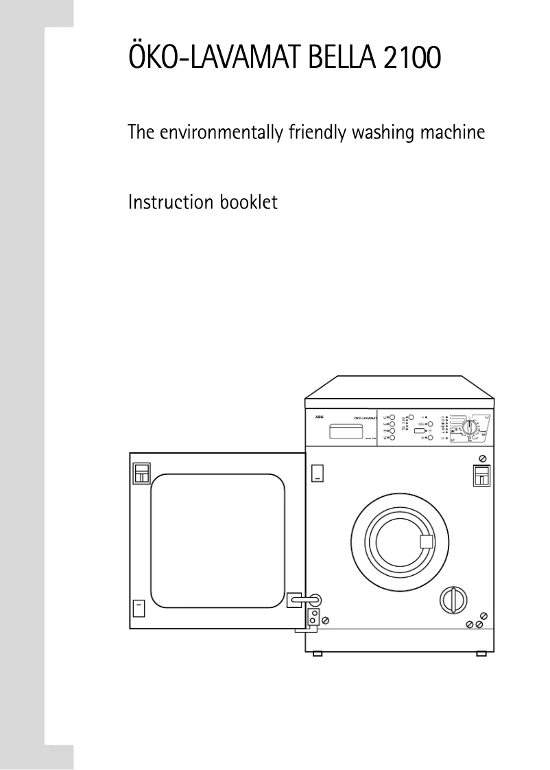 Page 1 of the manual User Manual AEG OKO Lavamat Bella 2100
