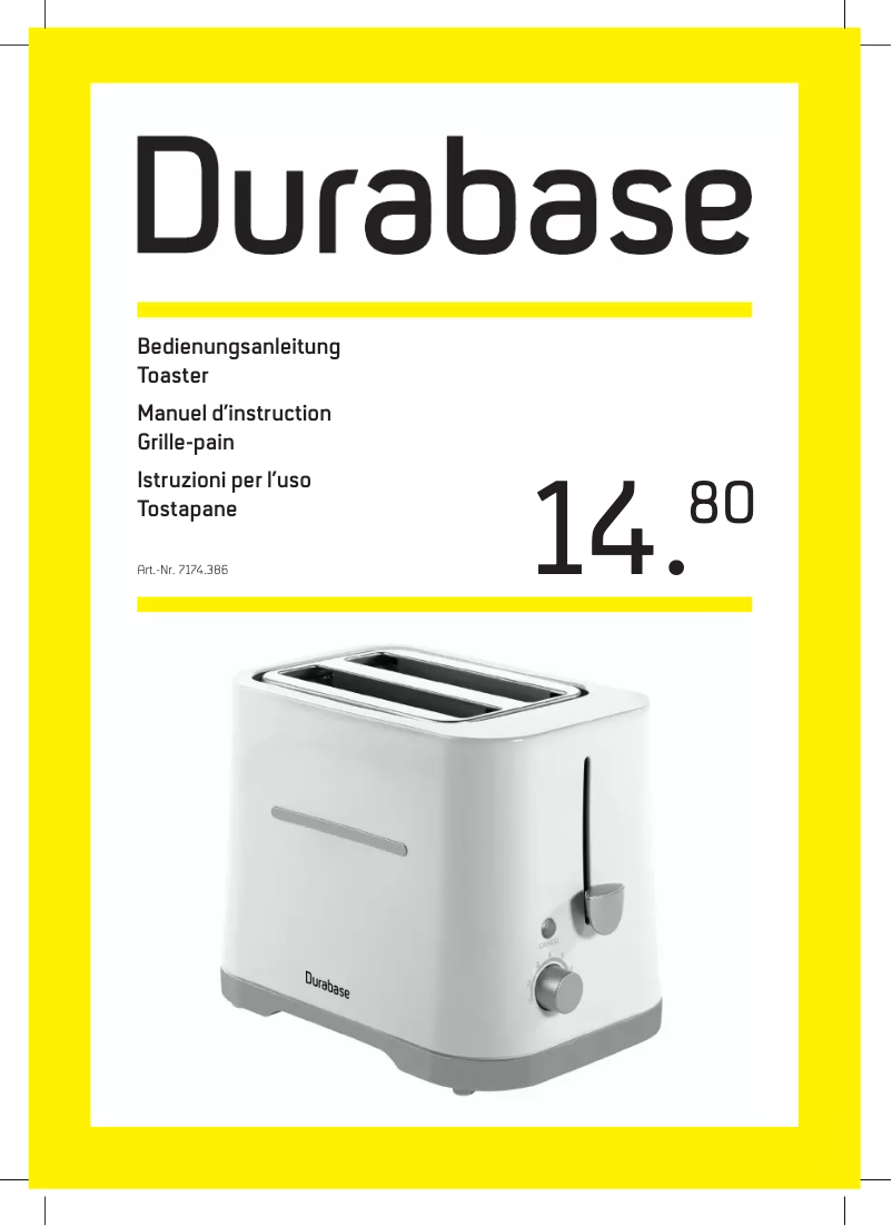 Page 1 of the manual User Manual Durabase 7174.386