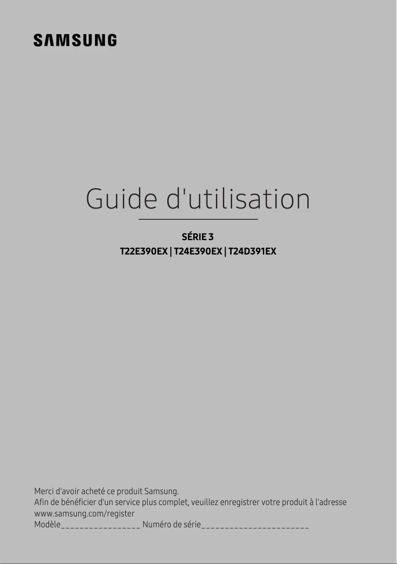 First page image of the manual for T24E390EX