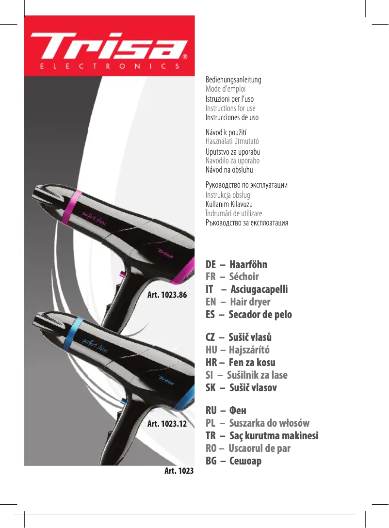 Page 1 of the manual User Manual Trisa Perfect Shine