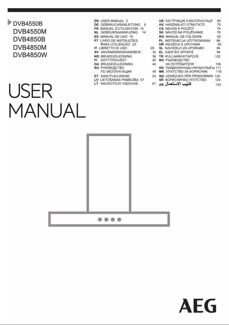 Page 1 of the manual User Manual AEG DVB4850M