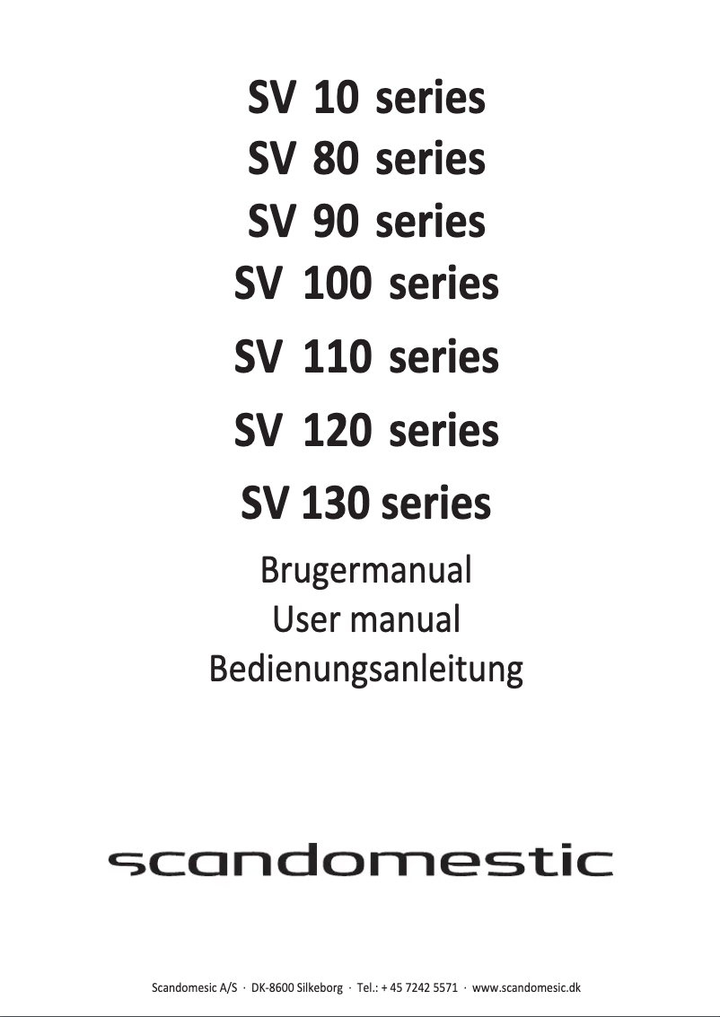 First page image of the manual for SV 104 B