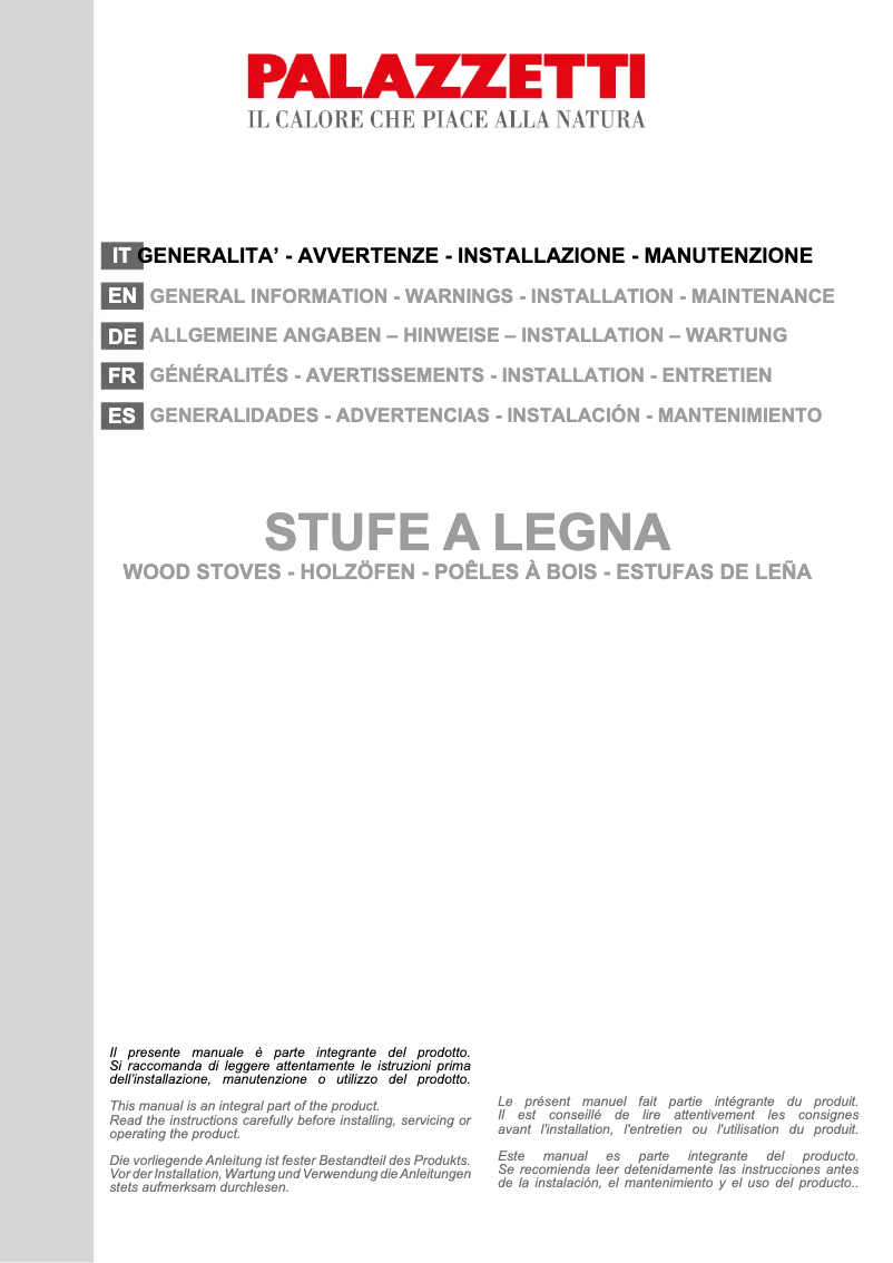 First page image of the manual for Eva S