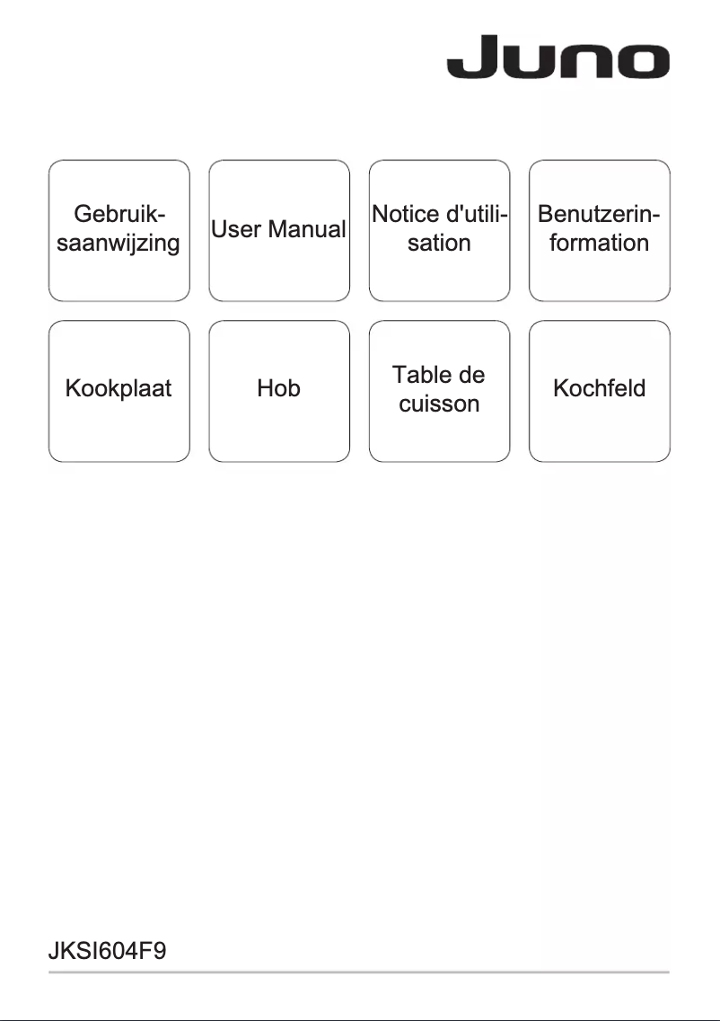 Page 1 of the manual User Manual Juno JKSI604F9