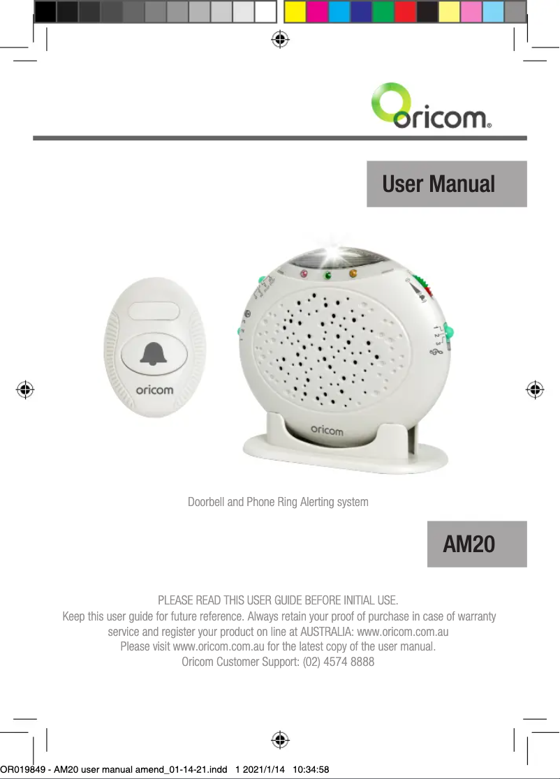 Image de la première page du manuel de l'appareil AM20