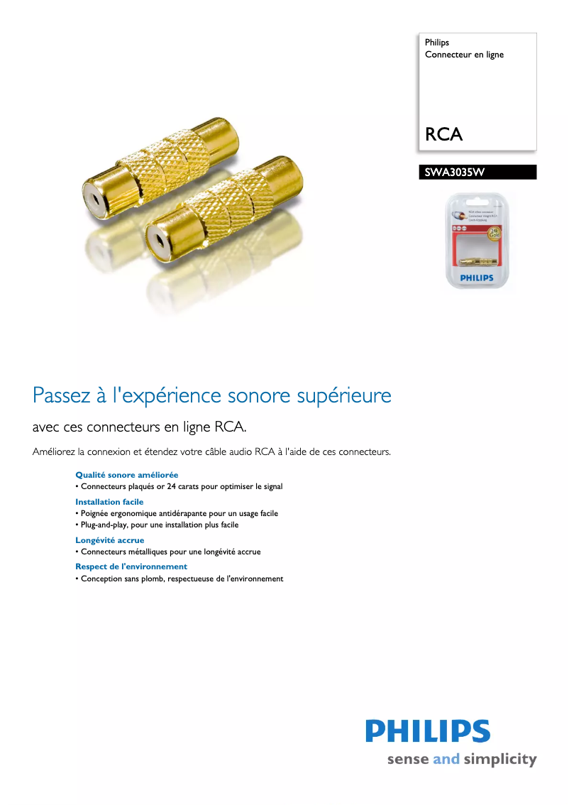 First page image of the manual for SWA3035W