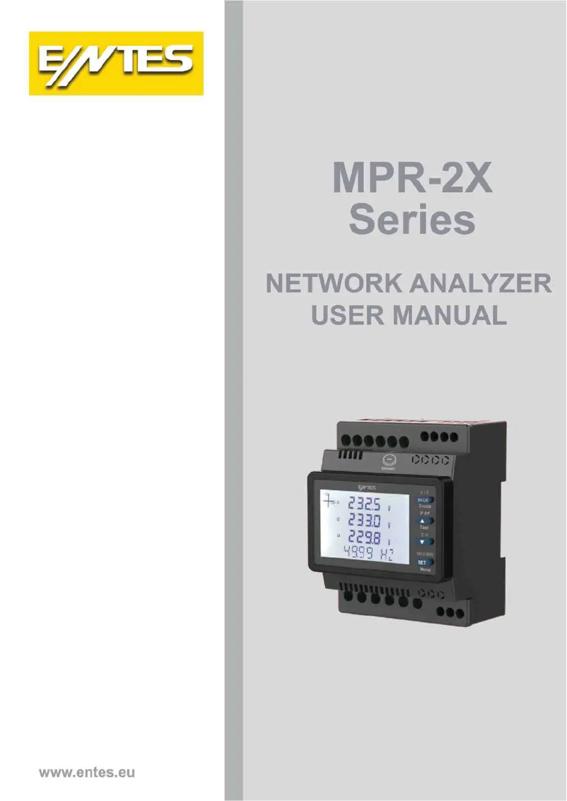 Page 1 of the manual User Manual ENTES MPR-26S-21-D-PM