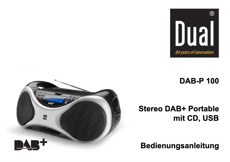 First page image of the manual for DAB-P 100