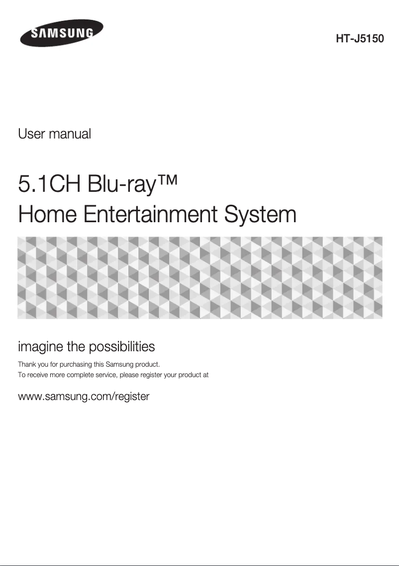 Page 1 of the manual User Manual Samsung HT-J5150