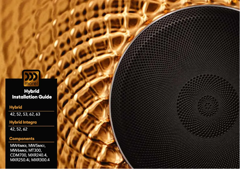 First page image of the manual for Hybrid Integra 62