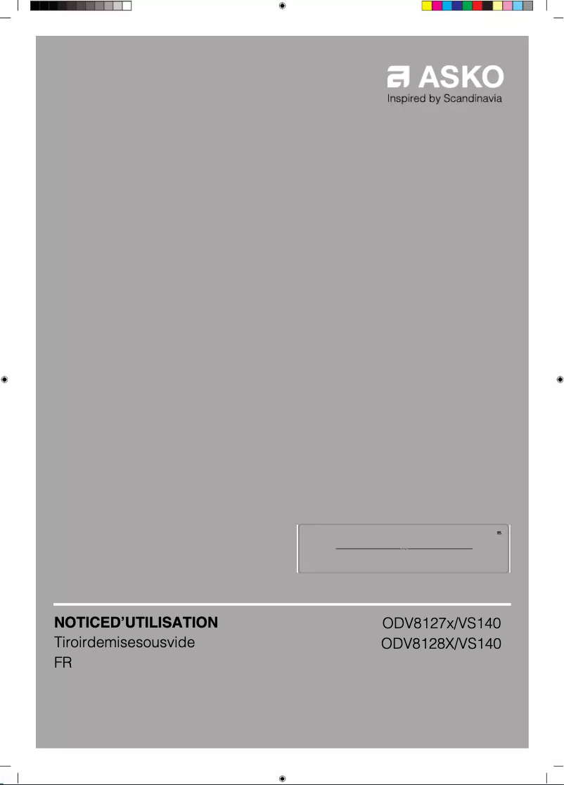 Page 1 of the manual User Manual Asko ODV8128GG