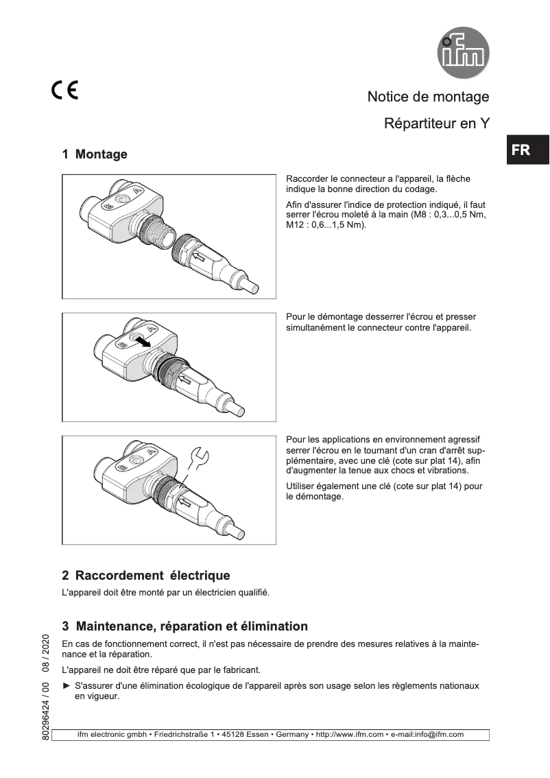 Page 1 of the manual User Manual IFM EBC114