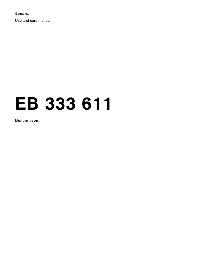 First page image of the manual for EB333611