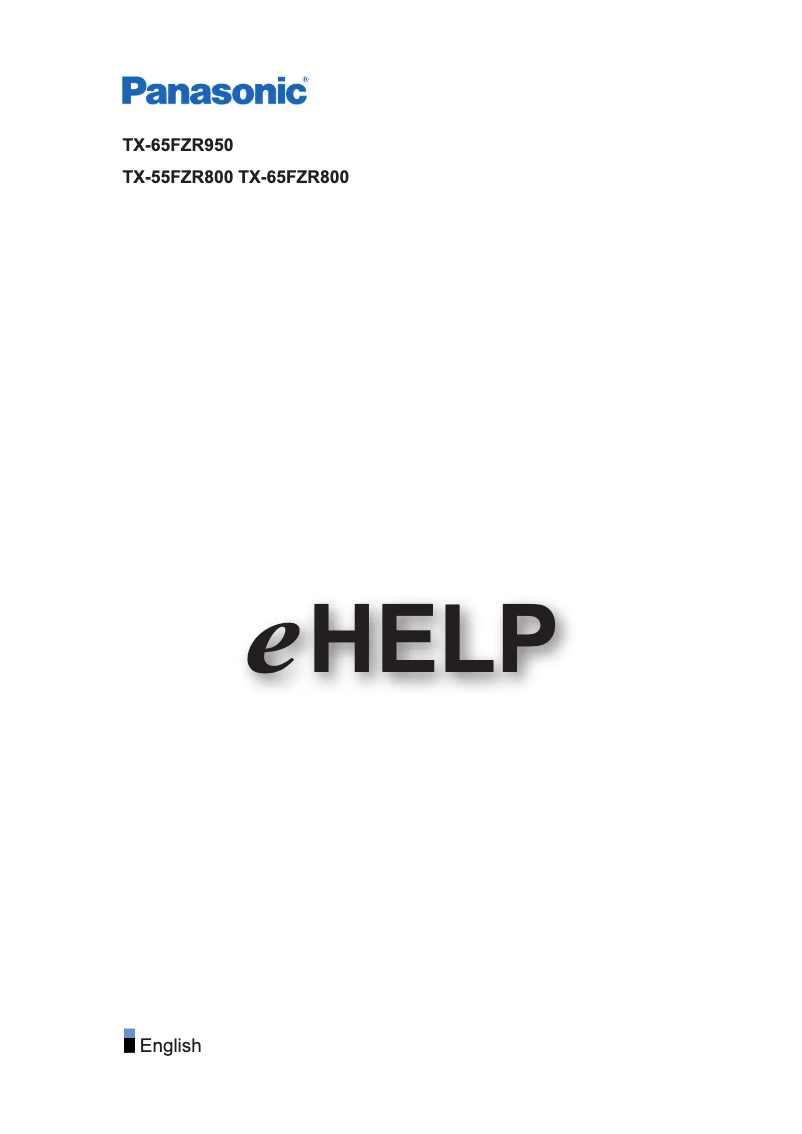 First page image of the manual for TX-65FZR950