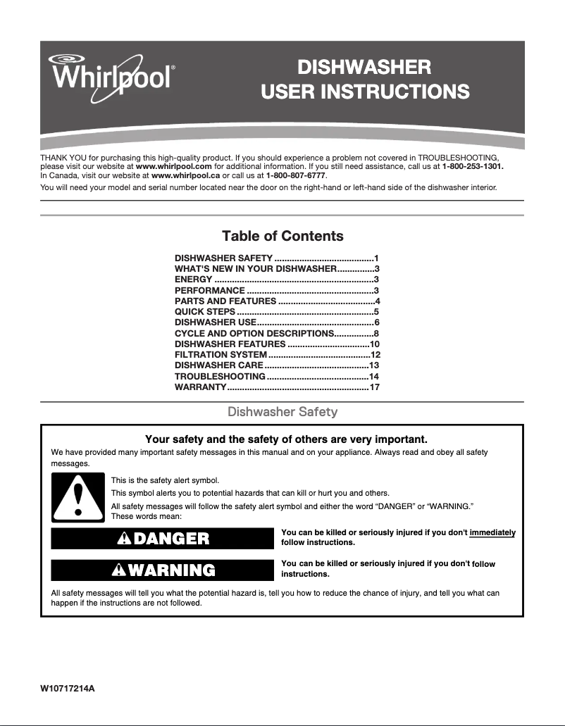 First page image of the manual for WFE2B19X