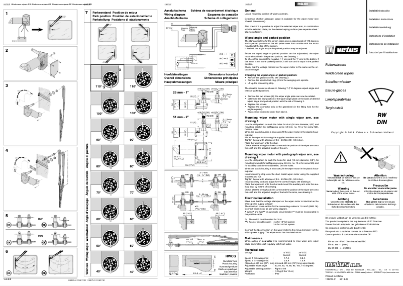 Page 1 of the manual User Manual Vetus RW08A