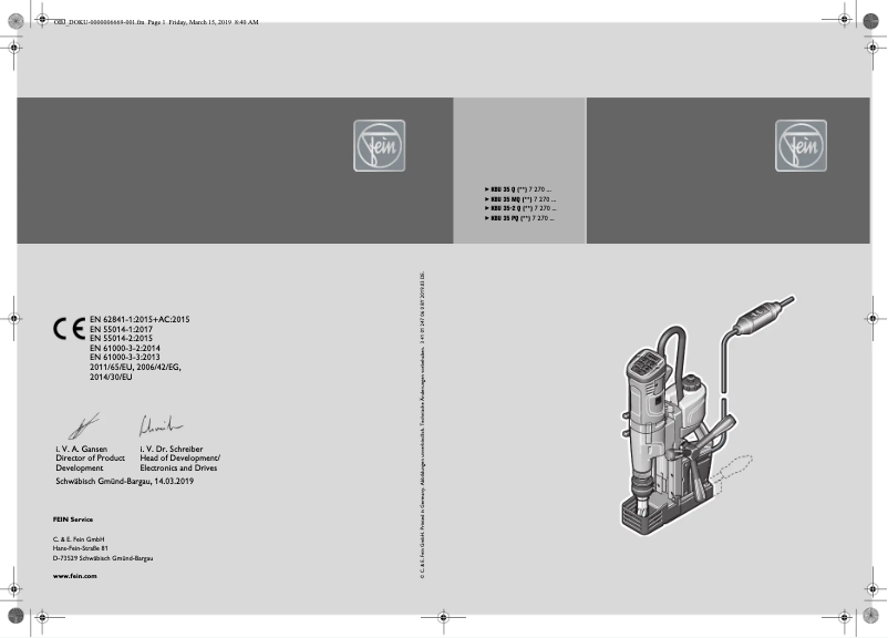 First page image of the manual for KBU 35 MQ