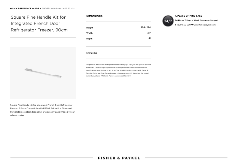 First page image of the manual for AHD5RD90A