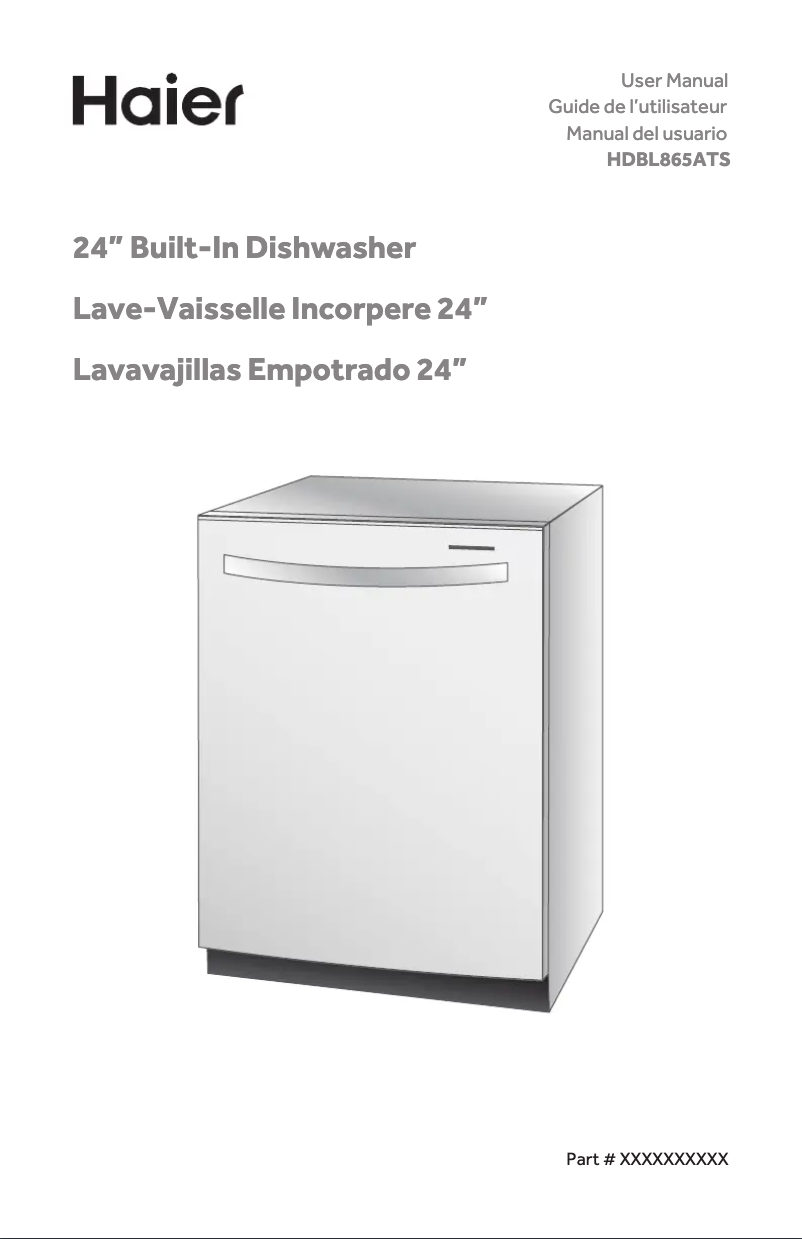 First page image of the manual for HDBL865ATS