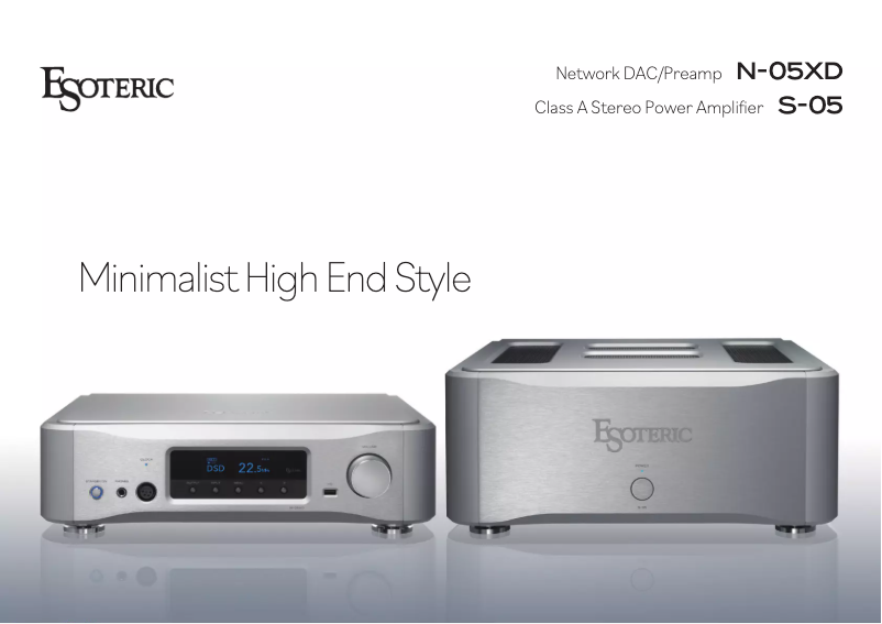 Page 1 of the manual Brochure Esoteric S-05