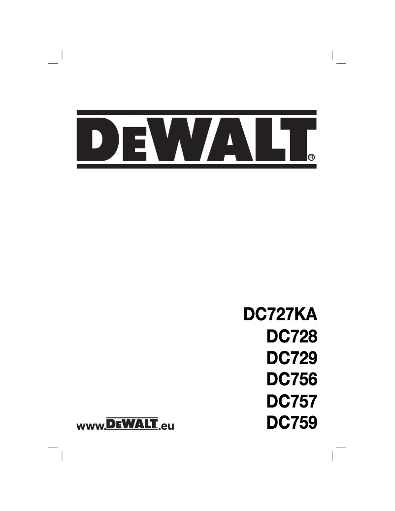 First page image of the manual for DC729