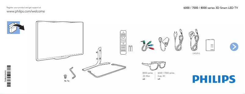 Page 1 of the manual Quick Start Guide Philips 47PFL6008H