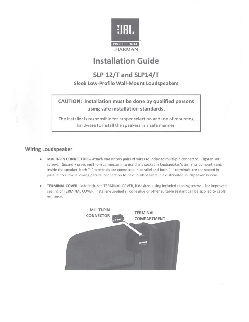 First page image of the manual for SLP14/T