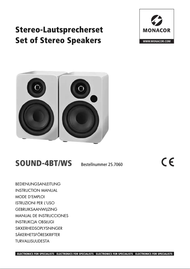 First page image of the manual for SOUND-4BT/WS