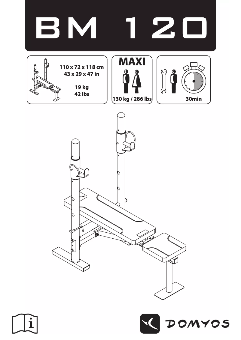 Page 1 of the manual User Manual Domyos BM 120