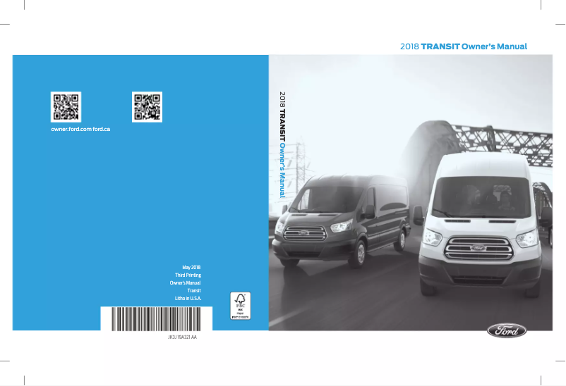 Page 1 of the manual User Manual Ford Transit (2018)