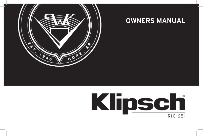 First page image of the manual for RIC-65