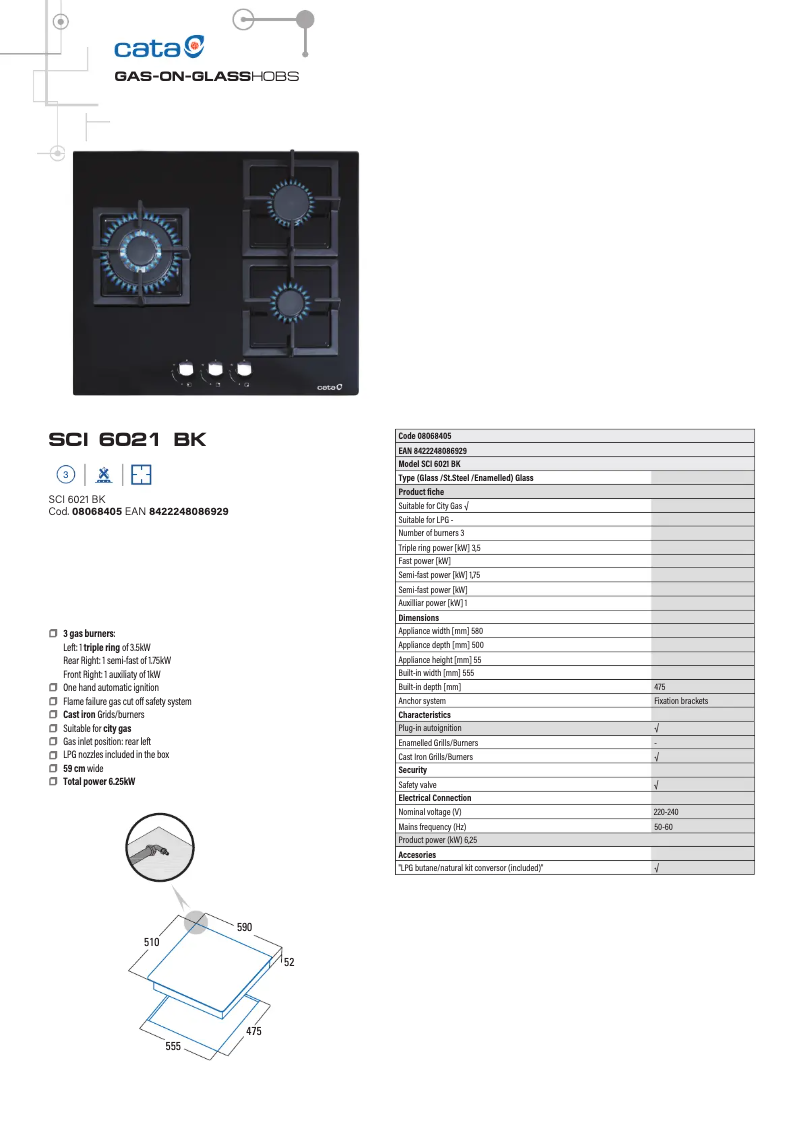 First page image of the manual for SCI 6021