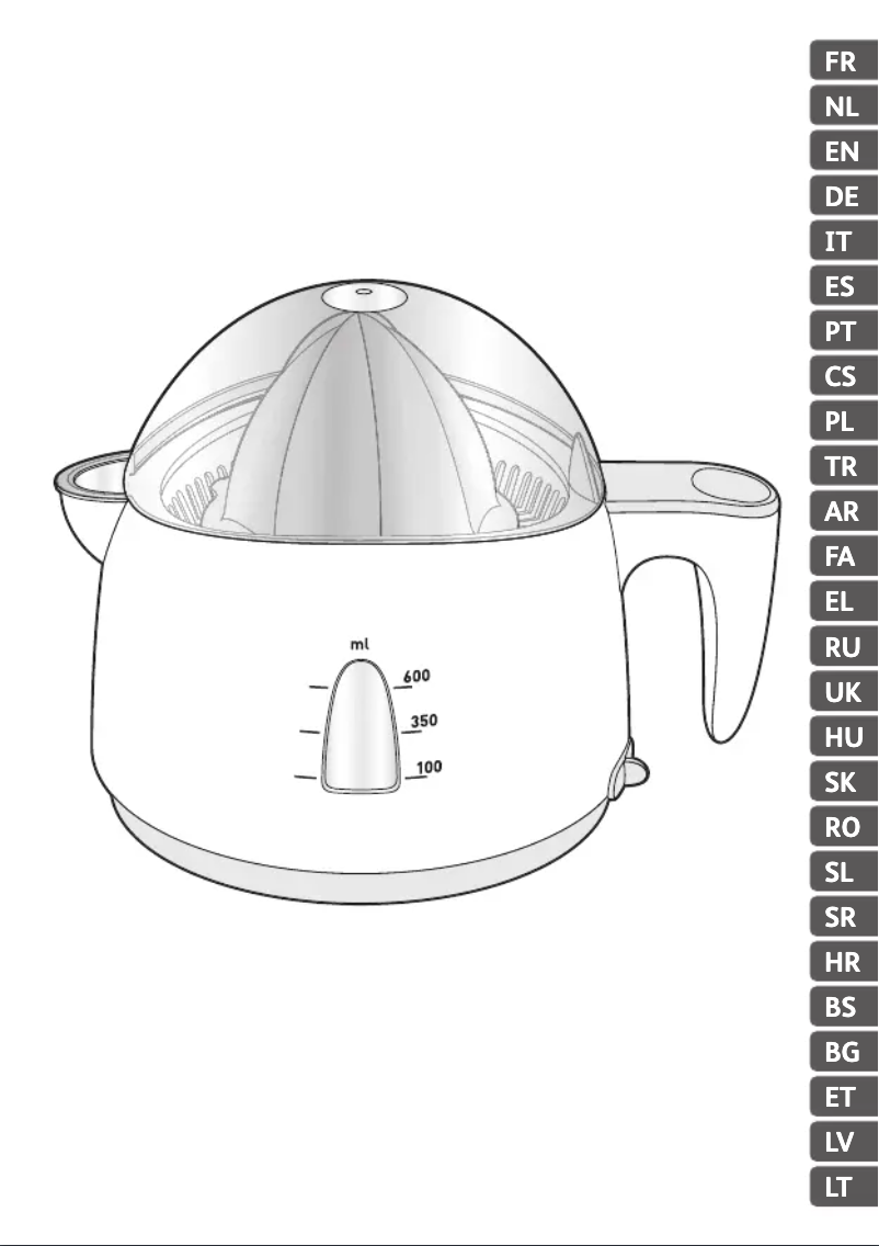 Page 1 of the manual User Manual Tefal Prep`Line 600 8309
