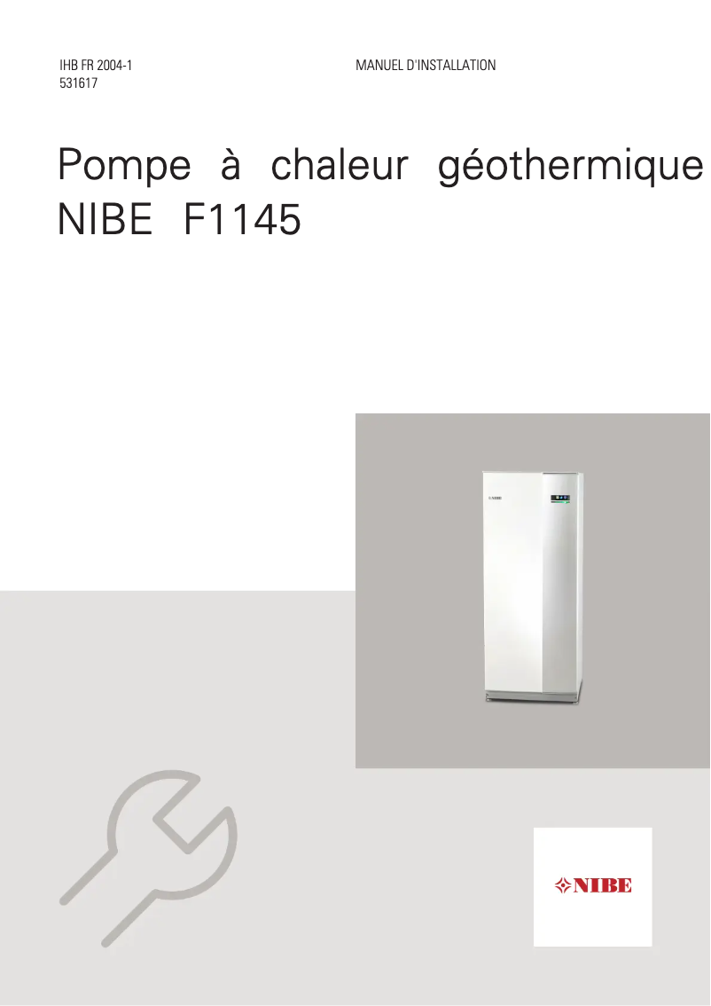 Image de la première page du manuel de l'appareil F1145