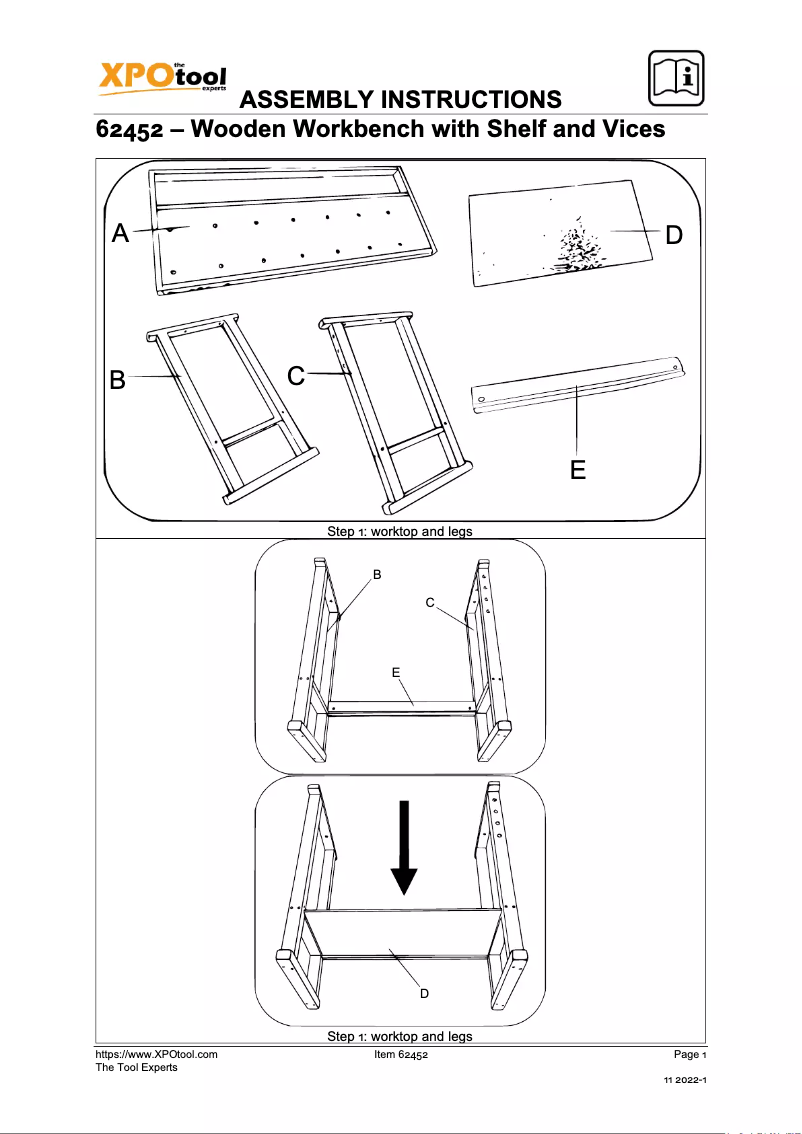 First page image of the manual for 62452
