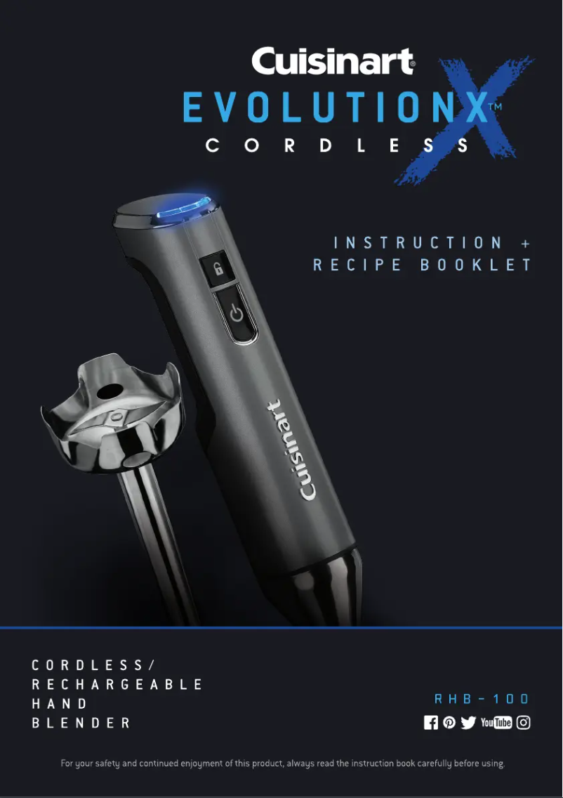 Image de la première page du manuel de l'appareil EvolutionX RHB-100