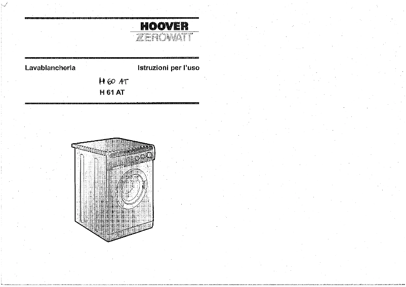 Page 1 of the manual User Manual Zerowatt-Hoover H 60 AT