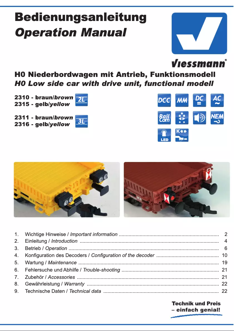Page 1 of the manual User Manual Viessmann 2316