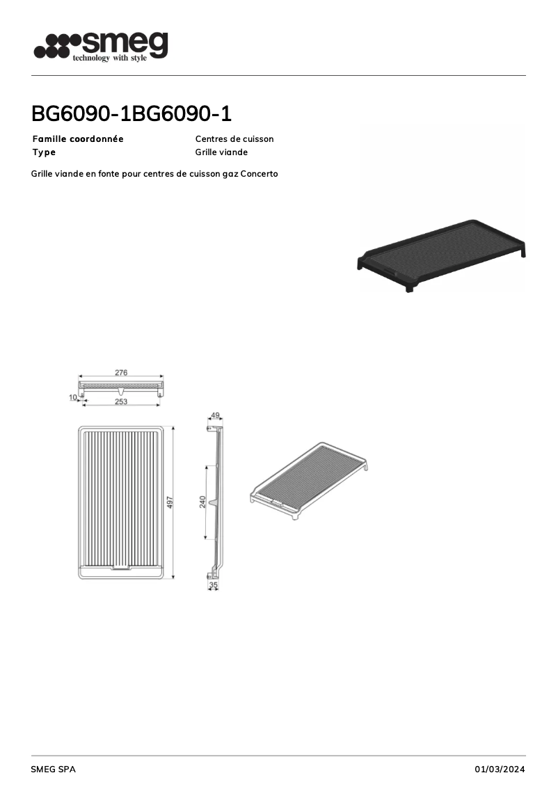 First page image of the manual for BG6090-1