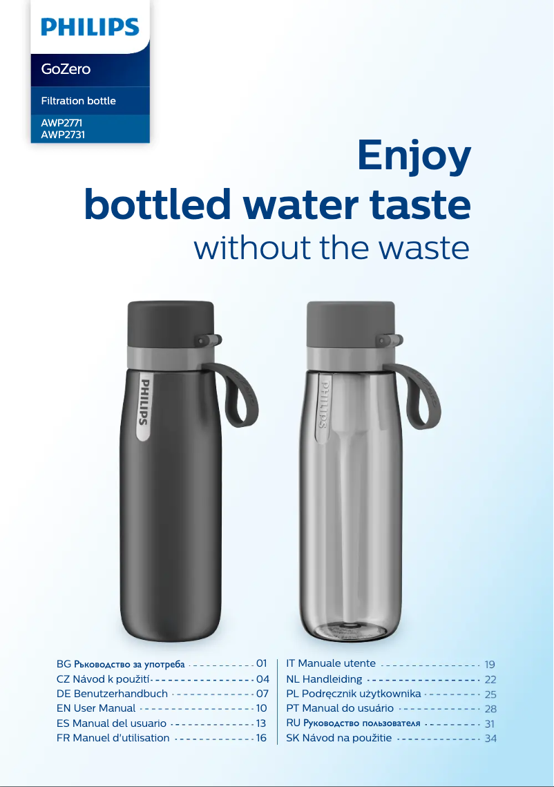 First page image of the manual for GoZero AWP2771