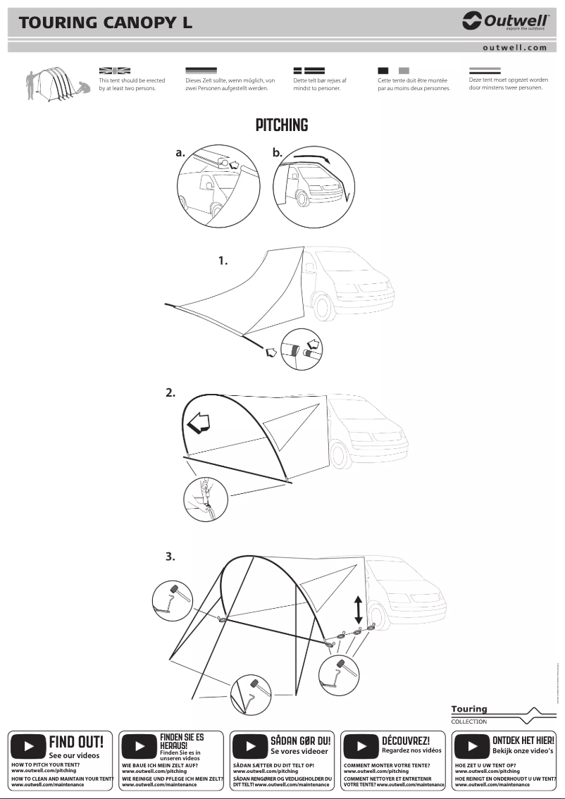First page image of the manual for Touring Canopy L