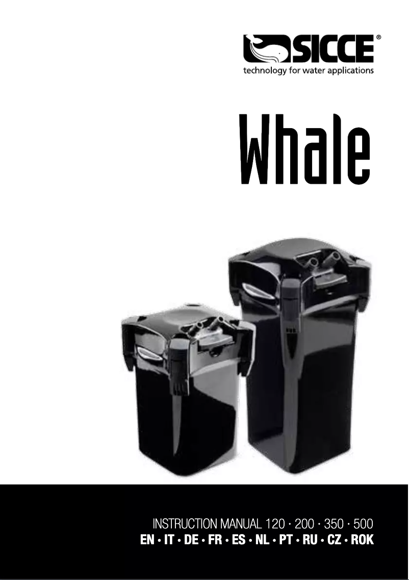 Page 1 of the manual User Manual Sicce Whale 120