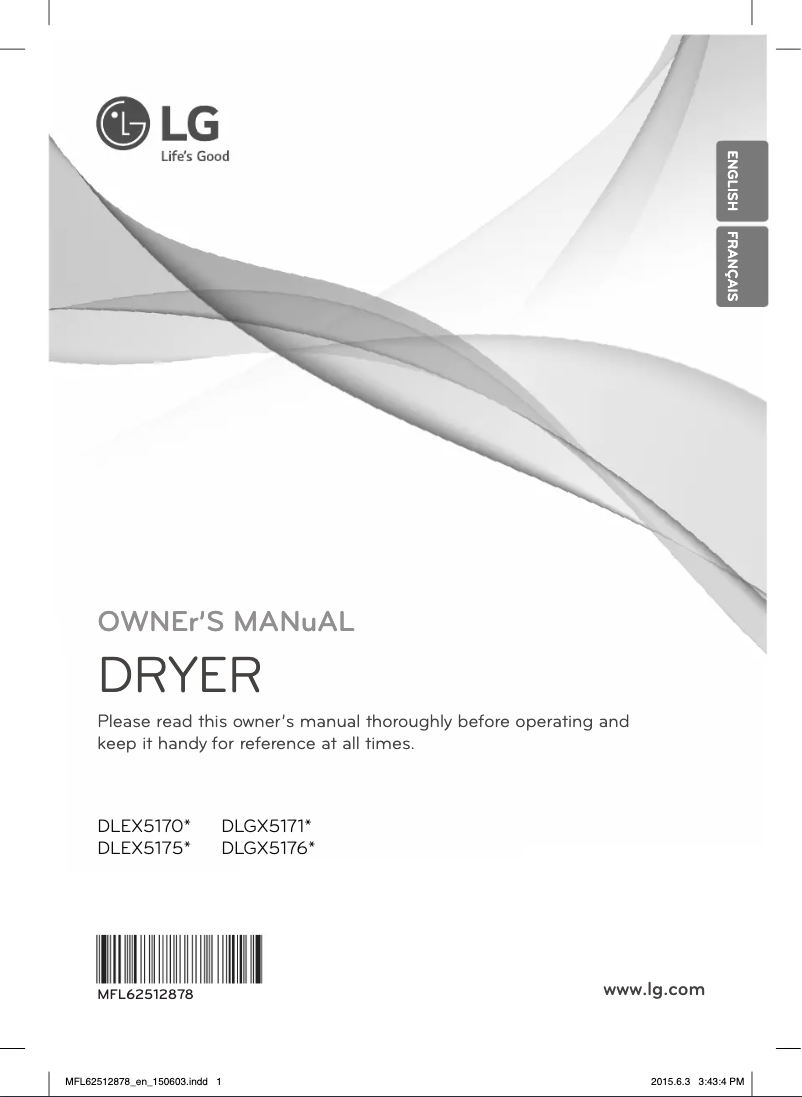 Page 1 of the manual User Manual LG DLEX5175W