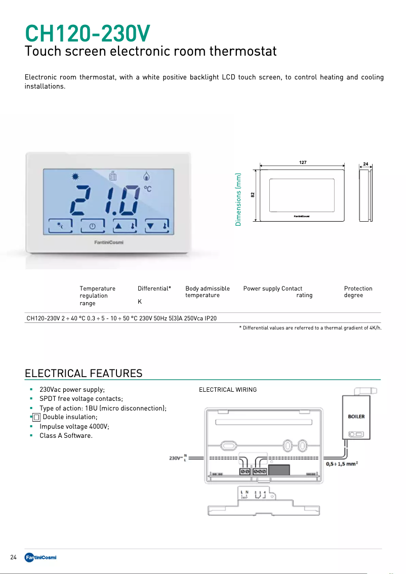First page image of the manual for CH120-230V