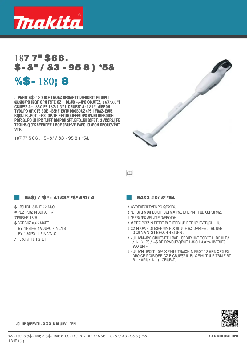First page image of the manual for DCL180ZW