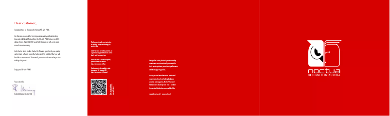 Page 1 de la notice Manuel utilisateur Noctua NF-A20 PWM