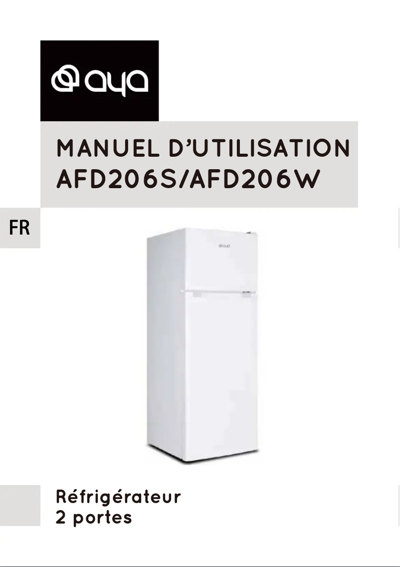 First page image of the manual for AFD206S