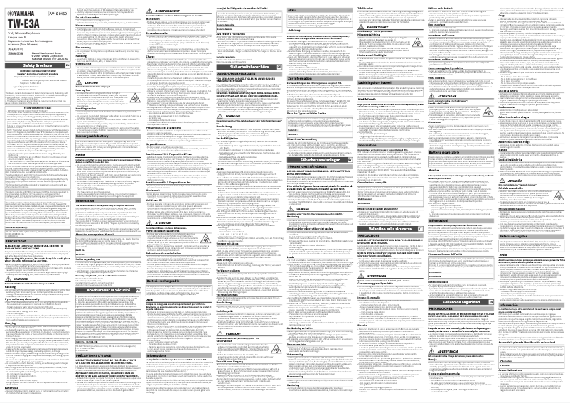 First page image of the manual for TW-E3A