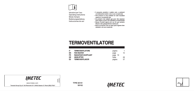Page 1 of the manual User Manual Imetec Silent Power Pure