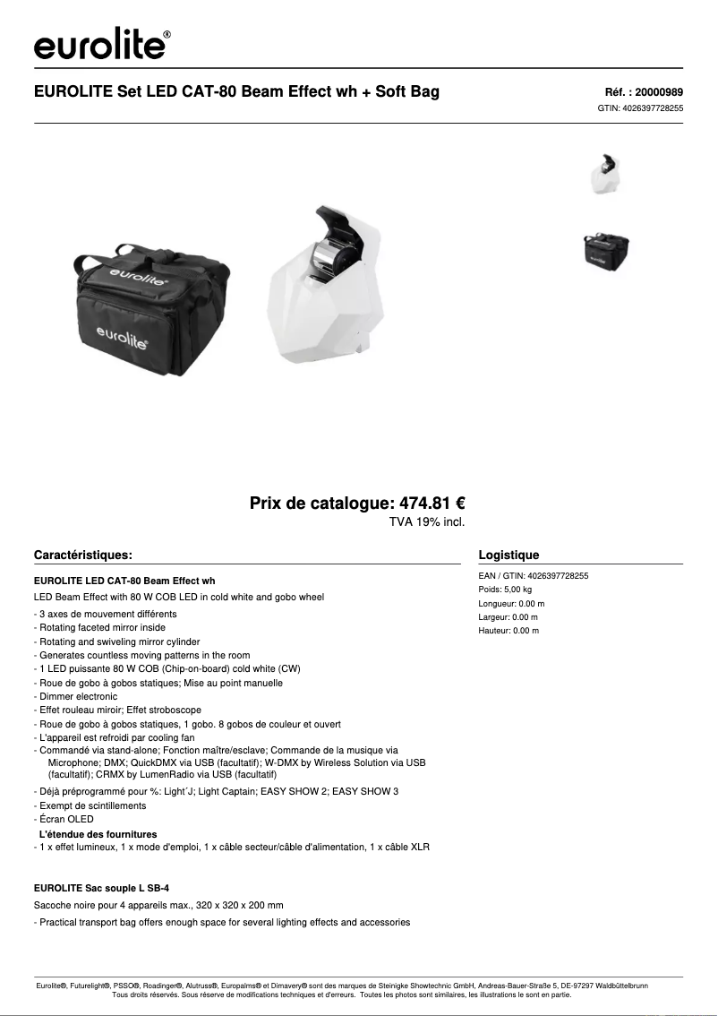 First page image of the manual for CAT-80